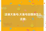注册大鱼号(大鱼号自媒体怎么注册)