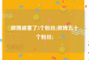 微博被塞了5个粉丝(微博五十个粉丝)