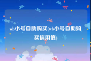wb小号自助购买(wb小号自助购买信用值)