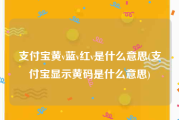 支付宝黄v蓝v红v是什么意思(支付宝显示黄码是什么意思)