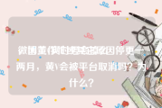 微博黄v实时号会掉么
，因工作忙或其它原因停更一两月，黄V会被平台取消吗？为什么？