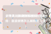 微博黄v可以增加权重吗
，个人玩新浪微博增加粉丝心得：新浪微博怎么刷粉丝(转载)