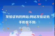 发验证码的网站(网站发验证码手机收不到)