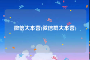 微信大本营(微信群大本营)