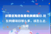 微博上为什么那么多网黄
，如何找到靠谱的网赚项目-现在网赚项目那么多，该怎么去分辨