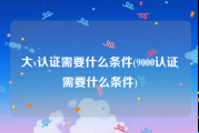 大v认证需要什么条件(9000认证需要什么条件)