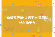 新浪微博金v自助平台(微博粉丝自助平台)