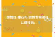 微博红v赚钱吗(微博发视频可以赚钱吗)