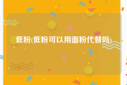 低粉(低粉可以用面粉代替吗)