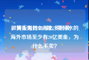 微博上为什么那么多网黄
，黄贩贩的MBA课：黄河水的海外市场至少有20亿美金，为什么不卖？