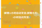 微博24小时自动发货(微博小号24小时自动发货)