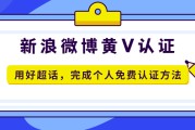 微博黄v认证连接(微博认证黄v怎么弄)