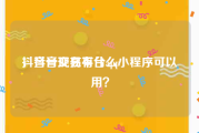 抖音号交易平台app
，抖音现在有什么小程序可以用？