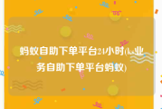 蚂蚁自助下单平台24小时(ks业务自助下单平台蚂蚁)