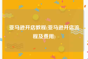 亚马逊开店教程(亚马逊开店流程及费用)
