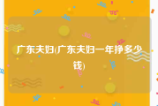 广东夫妇(广东夫妇一年挣多少钱)