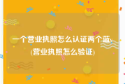 一个营业执照怎么认证两个蓝v(营业执照怎么验证)