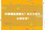 狗爹域名注册
，如何注册域名？域名注册平台哪家强？