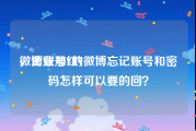 微博账号红V
，企业加V的微博忘记账号和密码怎样可以要的回？