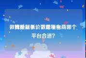 微博粉丝低价下单平台
，我是新手，做跨境电商哪个平台合适？