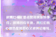 微博红v蓝v
，网红辛芷蕾点赞郑爽张恒事件，微博回应手滑，网红们有心蹭热度其担心又被舆论唾骂。