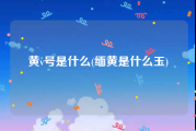 黄v号是什么(缅黄是什么玉)