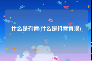 什么是抖音(什么是抖音音浪)