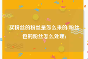 买粉丝的粉丝是怎么来的(粉丝包的粉丝怎么处理)