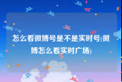 怎么看微博号是不是实时号(微博怎么看实时广场)