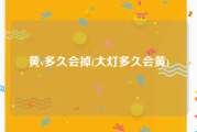 黄v多久会掉(大灯多久会黄)