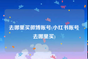 去哪里买微博账号(小红书账号去哪里买)