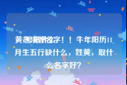 黄v号是什么
，急求好名字！！牛年阳历11月生五行缺什么，姓黄，取什么名字好？