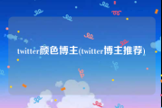 twitter颜色博主(twitter博主推荐)