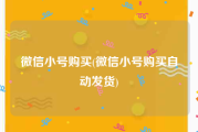 微信小号购买(微信小号购买自动发货)