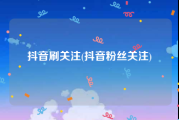 抖音刷关注(抖音粉丝关注)