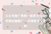 公众号推广费用一般多少(公众号朋友圈推广 一天需要多少费用)