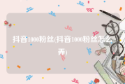 抖音1000粉丝(抖音1000粉丝怎么弄)