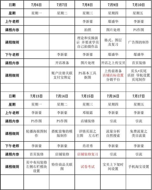 讲师培训班课程