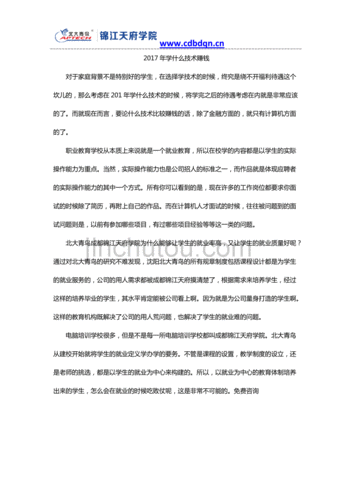 学什么技术最赚钱