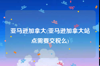 亚马逊加拿大(亚马逊加拿大站点需要交税么)