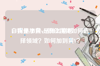 自媒体加黄v是什么意思
，我是小白，做自媒体如何选择领域？如何加到黄V？