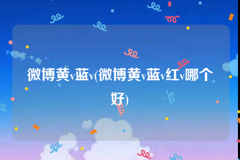 微博黄v蓝v(微博黄v蓝v红v哪个好)