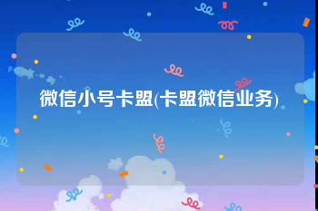 微信小号卡盟(卡盟微信业务)