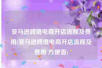 亚马逊跨境电商开店流程及费用(亚马逊跨境电商开店流程及费用 方便面)