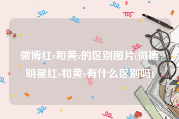 微博红v和黄v的区别图片(微博明星红v和黄v有什么区别吗)