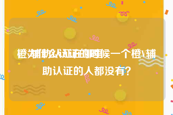 橙v辅助认证在哪里
，为什么认证的时候一个橙V辅助认证的人都没有？