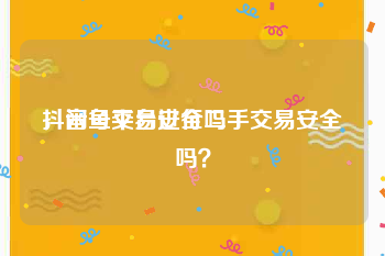 抖音号交易安全吗
，闲鱼平台进行二手交易安全吗？