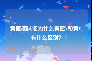 黄蓝v社
，头条认证为什么有蓝V和黄V,有什么区别？