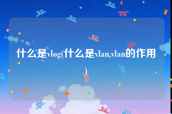 什么是vlog(什么是vlan,vlan的作用)
