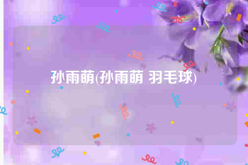 孙雨萌(孙雨萌 羽毛球)